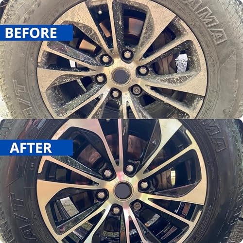 Car Wheel Brush & Wheel Barrel Brush Kit – 19" Soft Non-Scratch Microfiber Rim + Stiff-Bristle Scrubber for Tires, Rubber Mats & Motorcycles – Tire Brushes for Cleaning Tires