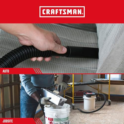 CRAFTSMAN CMXZVBE38611 1-1/4 in. Crevice Tool Wet Dry Vac Attachment, Industrial-Grade Shop Vacuum Accessory for Cleaning Tight Spaces, Fits 1-1/4 in. Hose Diameter - size: Crevice Tool