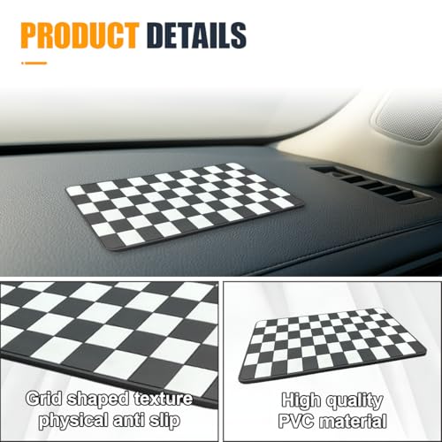 YoRise Car Dashboard Anti Slip Mat, 10.62'' × 5.90'' PVC Center Console Pad, Non-Slip Sticky Dash Mat, Washable Car Dashboard Gripping Pad for Phone, Glass, Key, GPS (White) - color: White