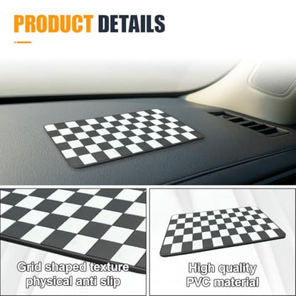 YoRise Car Dashboard Anti Slip Mat, 10.62'' × 5.90'' PVC Center Console Pad, Non-Slip Sticky Dash Mat, Washable Car Dashboard Gripping Pad for Phone, Glass, Key, GPS (White) - color: White