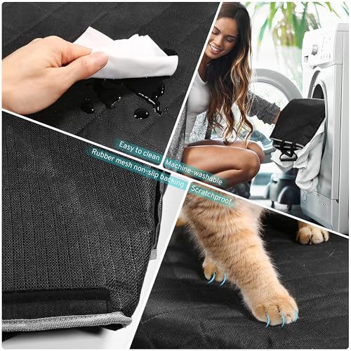 Dog Car Seat Cover Compatible with Jeep Wrangler Compass Renegade Cherokee Back Seat Accessories, Waterproof Pet Bench Backseat Covers with Non-Slip Backing - 2026 New