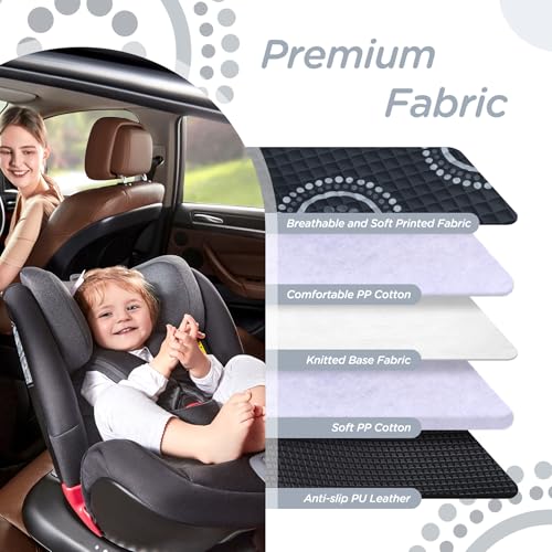 Potty Training Car Seat Protector, Waterproof Car Seat Cover for Toddlers, Piddle Pads for Baby Carseat, Stroller, Non-Slip & Machine Washable (Black, 2PC) - color: Black