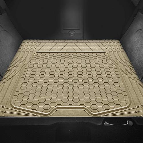 FH Group ClimaProof Universal Cargo Mat – All-Weather, Trimmable Trunk Mat (55" W x 31.5" D) – Fits Most Cars, SUVs & Trucks – Beige - color: Beige, style: CARGO MAT