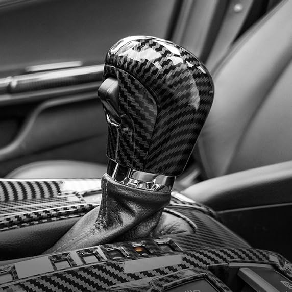 YINGTUU for Honda Civic 2016-2021Accessories Inerior Stickers Gear Shifting Knob Cover Decals Carbon Fiber Pattern - color: Gear Shifting Knob Cover