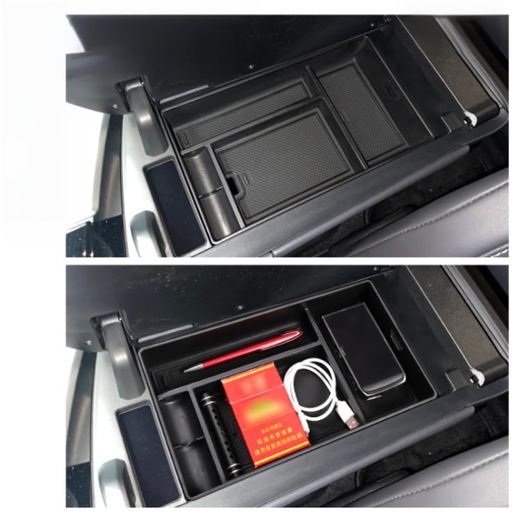 2023-2026 Lexus RZ & NX 2022-2026 Center Console Organizer Compatible with Lexus RZ 2023 2024 2025 2026 Accessories NX 250/350/450 Armrest Console Storage Box Insert Tray ABS Material Black