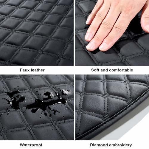 GIANT PANDA Custom Center Console Cover Fit for Toyota Highlander 2008 2009 2010 2011 2012 2013 2014,Waterproof-Anti-Scratch,Faux Leather Armrest Center Cover - Full Protection - Black - color: Highlander 2008-2014, size: Highlander