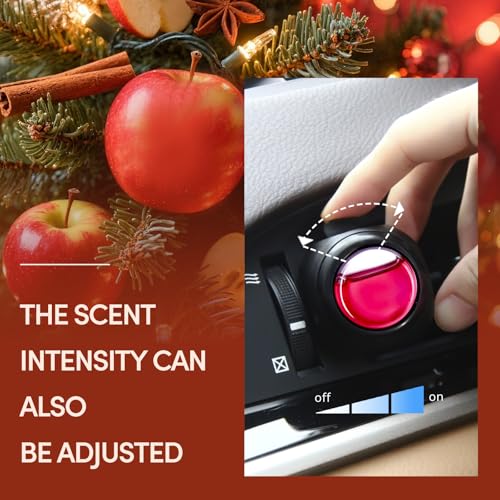 Car Air Freshener Vent Clips, 8 Pack, Provides Long-Lasting Scent, Up to 240 Days, Odor Eliminator (Apple Cinnamon) - color: Apple Cinnamon