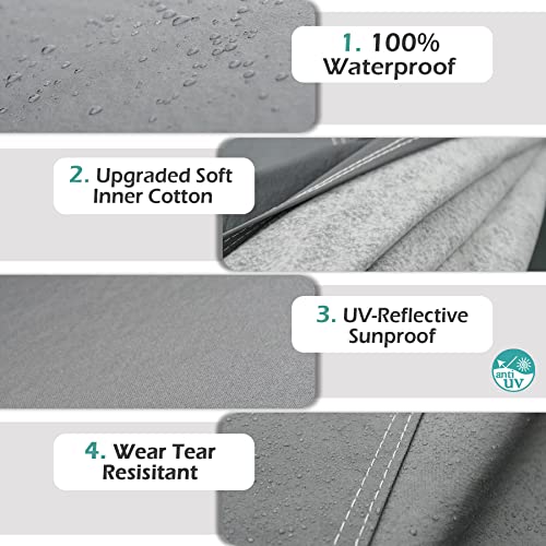 GUNHYI 16 Layers SUV Car Cover Waterproof All Weather Heavy Duty, Universal Fit Subaru CrossTrek, Audi Q3, Kia Soul/Seltos, Honda Element, Hyundai Kona, Nissan Kicks, Toyota CHR, vw Taos etc. - color: 2 SUV Car Cover, size: 2 Fit SUV Jeep Length up to 180