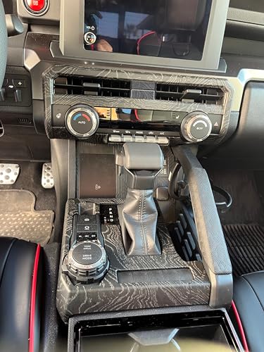 8" Display Model for Toyota Tacoma 2024 2025 2026 and 4Runner 2025 2026 Interior Accessories Center Consoles Dashboard Air Vent Frame Cover Trim (Black Wood) - color: Black Wood