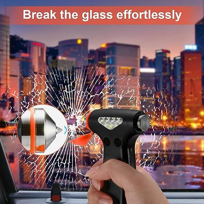THINKWORK Car Safety Hammer, 3-in-1 Emergency Escape Tool with One Second Window Breaker and Seat Belt Cutter, Safety Emergency Car Escape Tool for Car, Office, Home, Black - color: Black