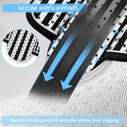 ZINZ 2-Pack Universal Shoulder Pad with Ultra Thick Cushion for Bag Luggage Bag Crossbody, Plus Long & Anti-Slip & Breathable,Black & White Stripes - color: Black & White Stripes