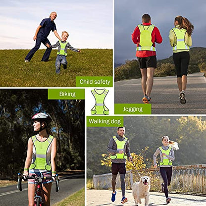 TCCFCCT Reflective Running Vest, High Visibility Running Gear with Large Pocket - color: 1 Pack Mesh Yellow