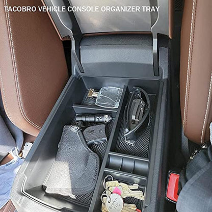 Center Console Organizer Tray Compatible with Atlas Accessories 2018 2019 2020 2021 2022 2023 Cross Sport Armrest Glove Box Secondary Storage Divider ABS Materials - Black Trim