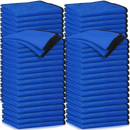 Tallew 80 Pcs Microfiber Towels:16"x16" Microfiber Drying Towels Bulk Micro Fiber Car Cleaning Cloth for Cars Drying Washing Polishing Office Windows Cleaning Household Supplies (Blue) - color: Blue
