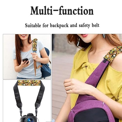 Cute Daisy Safety Belt Cover Shoulder Safety Strap Covers Pads 2 Piece Comfortable Driving Easy to Install Protect You Neck And Shoulder From The Seat Belt Rubbing - color: Cute Daisy