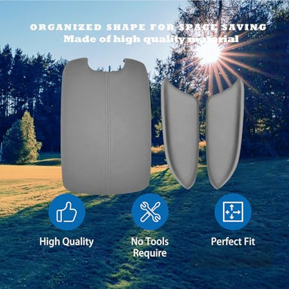 Compatible with Center Console Lid Armrest Honda Accord Replacement Cover 2008 2009 2010 2011 2012 Center Console Cover (Grey(Center & Front)) - color: Grey(Center & Front)