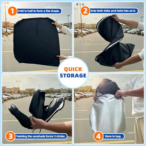 Windshield Sunshade for Mazda CX-30 2019-2026, Foldable Front Windshield Sun Cover with Steering Wheel Shade, UV Heat Reflective Car Sun Visor to Keep Interior Cool - size: For Mazda CX-30 2019-2026