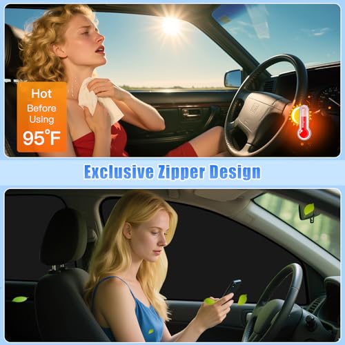 ZATOOTO Car Window Shades for Toyota RAV4 2019-2024, 4 Pcs Magnetic Car Window Covers, 100% UV Protection Foldable Privacy Curtains Side Window Sun Shade for Baby Breastfeeding Sleeping Camping - color: Toyota RAV4 2019-2024