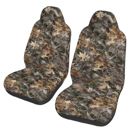 Bucket Seat Cover Fits Cars SUV Truck Van Trucks Brown Camo Branch Auto Accessories Protectors Decor Seat Cushion Camouflage Leaf Hunting Hunter Camo Auto Accessories - color: Brown Camo