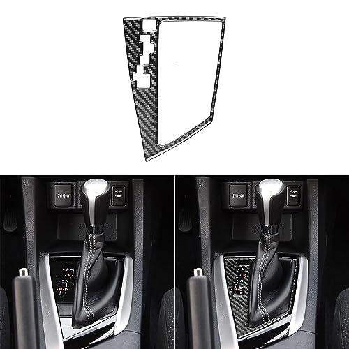 Real Premium Carbon Fiber Car Center Console Gear Shift Panel Frame Trim Soft Sticker Compatible with Toyota Corolla/Levin 2014 2015 2016 2017 2018 Auto Interior Accessories Black 1pc(Type B) - color: Gear Shift Panel B