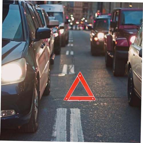 Holibanna Triangle Warning Sign for Car Portable Emergency Reflective Safety Triangle Roadside Alert Tool Design for Roadside Safety