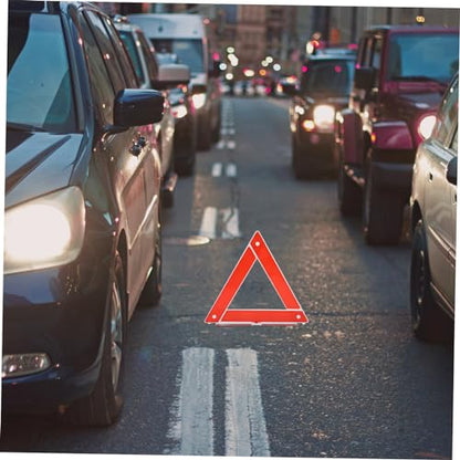 Holibanna Triangle Warning Sign for Car Portable Emergency Reflective Safety Triangle Roadside Alert Tool Design for Roadside Safety