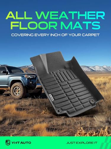 YHTAUTO Automotive All Weather Floor Mats Compatible with Honda CR-V 2012 2013 2014 2015 2016, Only for Carpet Flooring Car Mats Custom Fit TPE Floor Liners Front & Back Seat, Black, Set of 3 - size: 2012-2016