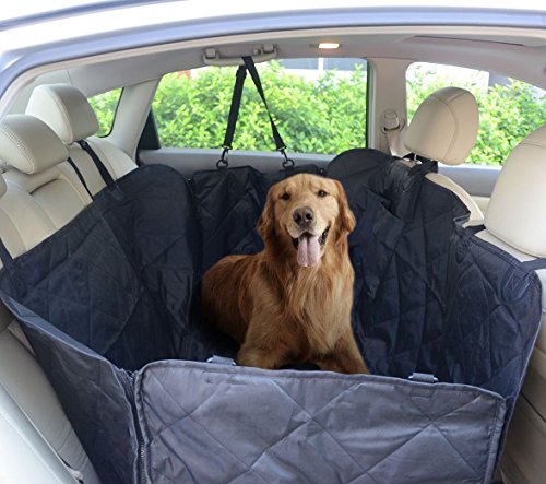 FLR Pet Seat Cover for Large Dogs Breeds Waterproof Washable Nonslip Scratch Proof Rear Back Car Seat Covers Pets Seat Protectors Mat Hammock for Car Trucks SUVs Vans & Vehicles-Universal Fit - color: hammock style