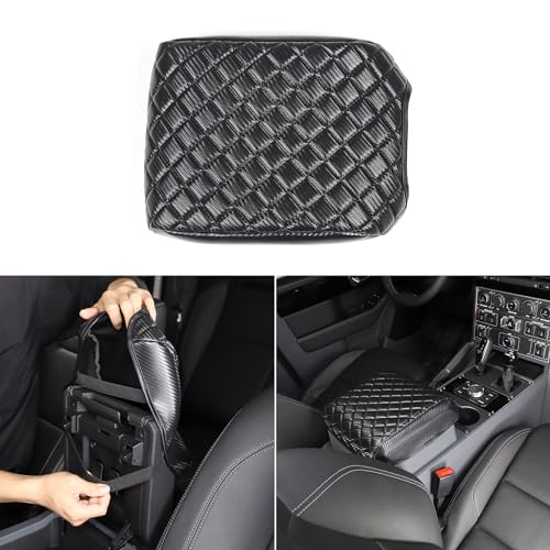 Armrest Box Cover Center Console Pad Compatible with Ineos Grenadier 2020-2024, Comfortable, Breathable, Waterproof Leather Center Console Armrest Cushion (Carbon Fiber Pattern) - color: Carbon Fiber Pattern