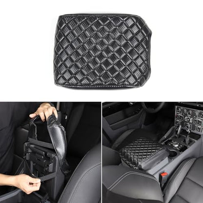Armrest Box Cover Center Console Pad Compatible with Ineos Grenadier 2020-2024, Comfortable, Breathable, Waterproof Leather Center Console Armrest Cushion (Carbon Fiber Pattern) - color: Carbon Fiber Pattern