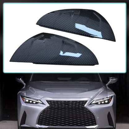 Mirror Caps Covers Compatible with Lexus Is300/Is350/IS500 2021-2023 All Models Side Door Rearview Mirror Cap Trim Accessories (Carbon Fiber Style) - size: Carbon Fiber Style