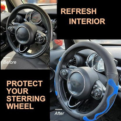 PINCTROT Comfy Grip Steering Wheel Cover, Anti-Slip Design, Universal 14.5-15 Inch(Silicone Blue) - color: 3.Blue, size: Medium(Standard) Size[14 1/2''-15'']