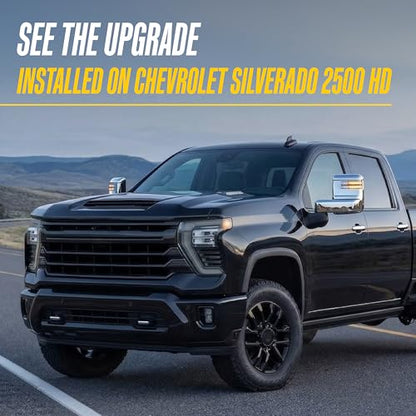 Trim Illusion Chrome Patented Door Handle Cover Overlay for 2019-2026 Chevrolet Silverado, Tahoe, Suburban & GMC Sierra, Yukon, Hummer EV | Easy No-Tool Install | US Patented