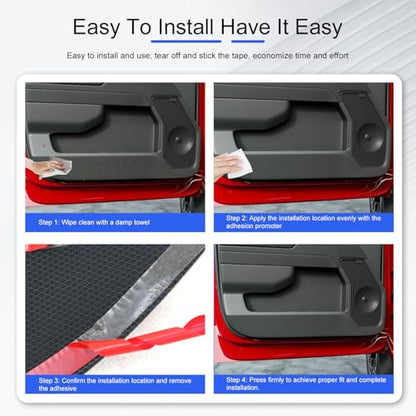 4PCS Car Door Anti Kick Pads Sticker Compatible with 2022-2026 Chevy Silverado GMC Sierra 1500 Crew Cab Car Door Protective Cover Trim Replacement for 2022-2026 Chevy Silverado Accessories