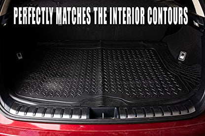 Zento Deals Heavy Duty Cargo Floor Mat – Odorless All Weather Trunk Protection - Trimmable Trunk Liner to Fit Most Vehicles Car Truck Van SUV - Premium Quality Black Rubber Trunk Mat – 44’’ x 54.3’’