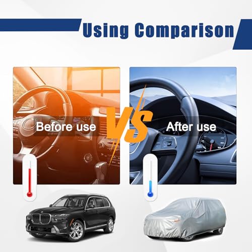 Kayme 6 Layers SUV Car Cover Custom Fit for BMW X7（2018-2025） Waterproof All Weather for Automobiles, Outdoor Full Cover Rain Sun UV Protection.Silver - size: 8. Custom Fit BMW X7