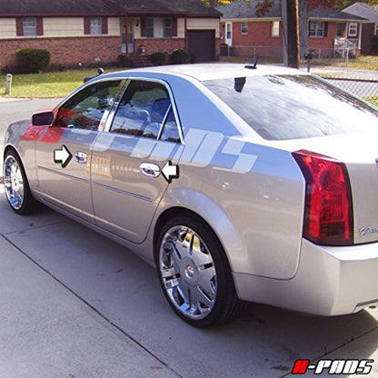 4 Chrome Door Handle Cover for Cadillac DTS 2006-05 06 07 08 09 10 2011 / DEVILLE 2000-2005 / CTS 2003-04 05 06 2007