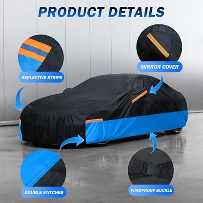 Car Cover Waterproof All Weather Outdoor Windproof Dustproof UV Protection Fit SUV - color: 3 SUV Car Cover, size: S2-Fit suv Length 181-190 inch