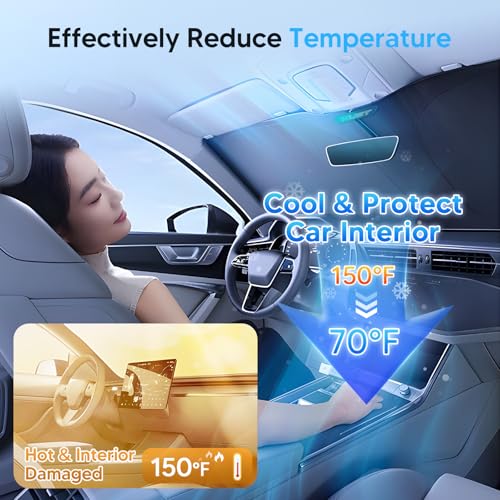 KUST Windshield Sun Shade for 2014-2018 2019 2020 Audi A3 Accessories Window Sunshade Sun Visor Protector Foldable Block UV Rays - size: FOR | Audi A3 2014-2020