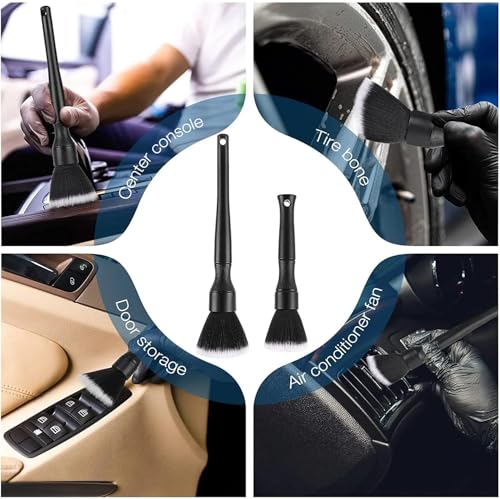 Car Interior Detailing Brush, Ultra-Soft Car Detailing Dusting Brush,Car Interior Cleaning Tool,Auto Detail Brushs Car Dash Duster Brushs for Exterior, Interior Panels, Emblems, Badges, Gauge Cluster