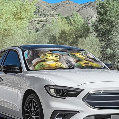 AFPANQZ 3D Sea Turtle Design Car Windshield Sun Shades Sunshades Rectangle UV Protection Foldable Sun Blocks Universal Fit for Auto Car Vans 28.5"x25.5" - color: 3D Sea Turtle Design
