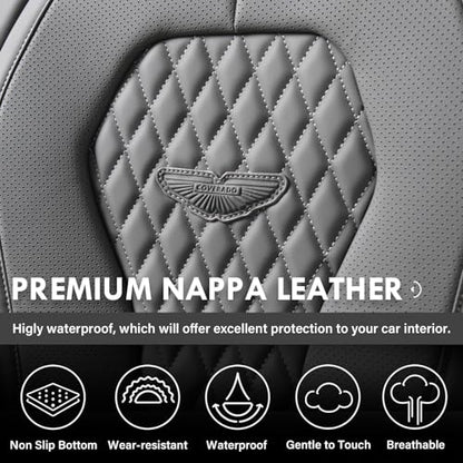 Coverado Seat Covers, Car Seat Covers Front Seats, Gray Car Seat Cover, Waterproof Car Seat Covers, Car Seat Cushion, Front Car Seat Covers Leatherette Car Seat Protector Universal Fit Most Cars - color: Gray-N, size: FrontPair
