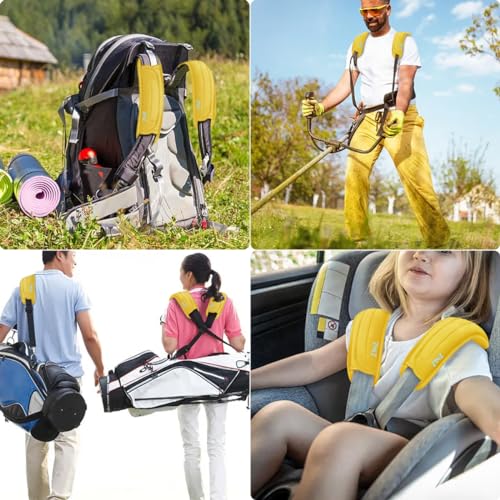 ZINZ 2-Pack Universal Shoulder Pad with Ultra Thick Cushion for Bag Luggage Bag Crossbody, Plus Long & Anti-Slip & Breathable,Yellow - color: Yellow