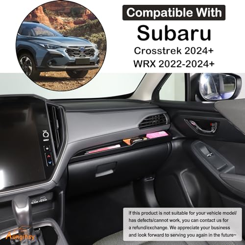 Aunginsy Passenger Dashboard Organizer Tray Compatible with Subaru Crosstrek 2024-2026 & WRX 2022-2026, Center Console Dashboard Table Tray Passenger Co-Pilot Side Storage Box Tray ABS Accessories