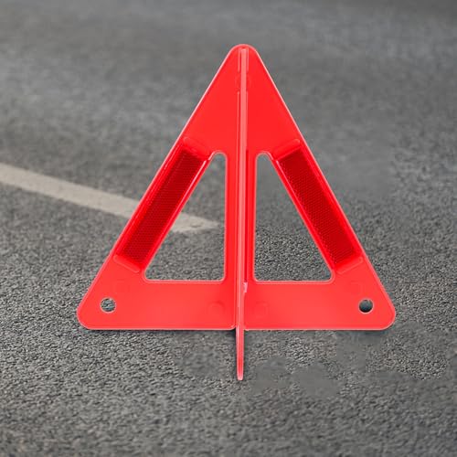 Unomor Foldable Reflective Car Emergency Triangle Safety Sign Road Warning Triangle Reflector for Vehicle Breakdown and Roadside Safety