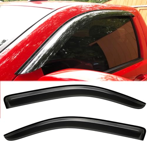 2pcs Outside Mount Style Dark Smoke Window Rain Guards Durable Side Wind Deflectors Vent Window Visors Compatible with 2014-2022 Ford Transit 92676 - size: for 14-22 Transit 2pcs