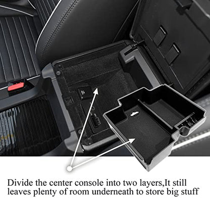 Center Console Tray Armrest Storage Box Compatible with Land Rover Discovery Sport 2015 2016 2017 2018 2019 Door Organizer ABS Tray Insert Glove Pallet - size: for Land Rover Discovery Sport | 2015-2019