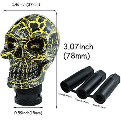Skull Gear Speed Shift Stick Head Fit Most Cars - color: Black Pattern