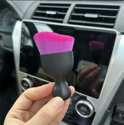 Car Interior Detailing Brush, Soft Bristle Cleaning Brush Car Detailing Brushs for Automotive Dashboard, Air Conditioner Vents,Scratch Free(Black Purple) - color: Black Purple