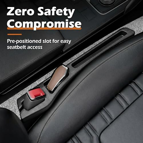 No Drop Seat Guard, Car Seat Gap Filler, Car Gap Filler Organizer, Universal Drop Seat Guards for Cars, Car Accessories Interior Prevent Stop Cellphone Wallet Keys Coins and Card from Dropping